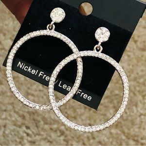 ⭐️BOGO FREE⭐️ Circle Rhinestone Silvery Earrings for Women